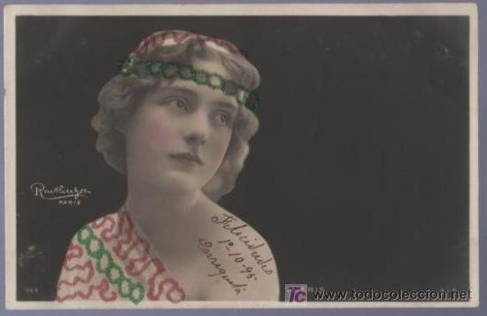 Postais: TARJETA POSTAL ANTIGUA DE MUJERES. REVERSO NO DIVIDIDO.