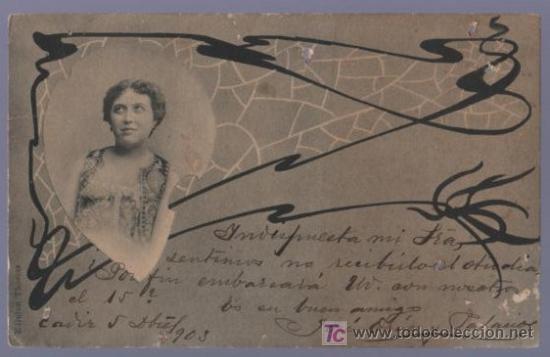 Postais: TARJETA POSTAL ANTIGUA DE MUJERES. REVERSO NO DIVIDIDO.