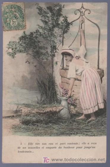 Postais: TARJETA POSTAL ANTIGUA DE MUJERES. REVERSO NO DIVIDIDO.