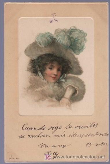Postais: TARJETA POSTAL ANTIGUA DE MUJERES. REVERSO NO DIVIDIDO.