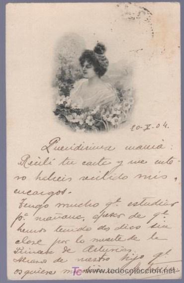 Postais: TARJETA POSTAL ANTIGUA DE MUJERES. REVERSO NO DIVIDIDO.