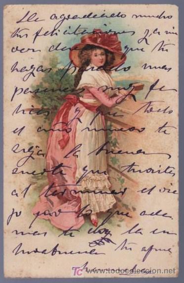 Postais: TARJETA POSTAL ANTIGUA DE MUJERES. REVERSO NO DIVIDIDO.