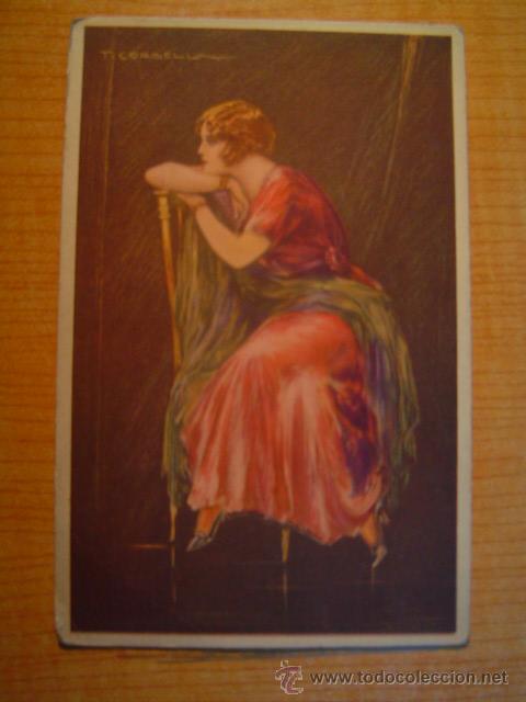 Postais: POSTAL MUJER T. CORBELLA  ESCRITA EN EL A&Ntilde;O 1921