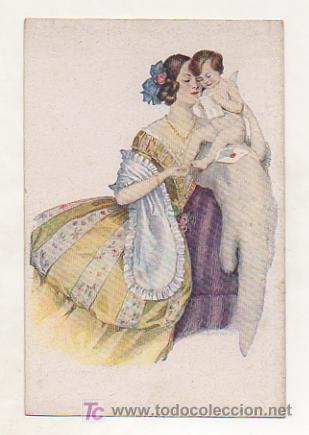 Postales: POSTAL ILUSTRADA. MUJER. - Foto 1
