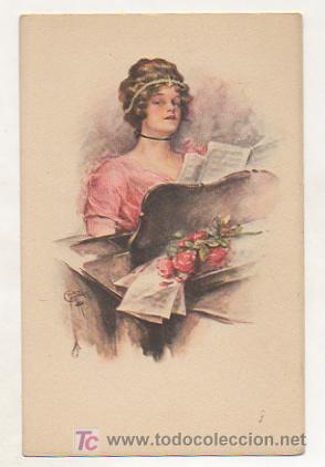 Postales: POSTAL ILUSTRADA. MUJER. - Foto 1
