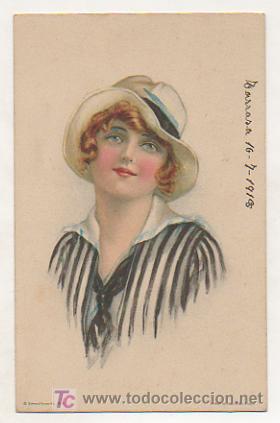 Postales: POSTAL ILUSTRADA. MUJER. - Foto 1