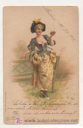Postales: POSTAL ILUSTRADA. MUJER. - Foto 1