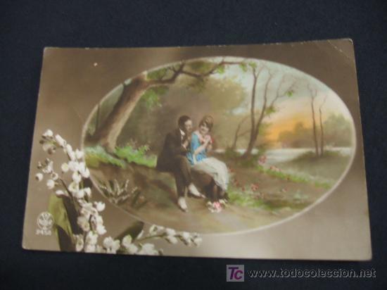 Postales: UNA PAREJA EN EL BOSQUE - A&Ntilde;O 1.918 - - Foto 1