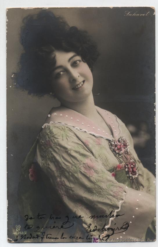 Postkarten: Saharet. Franqueada y fechada en 1907.