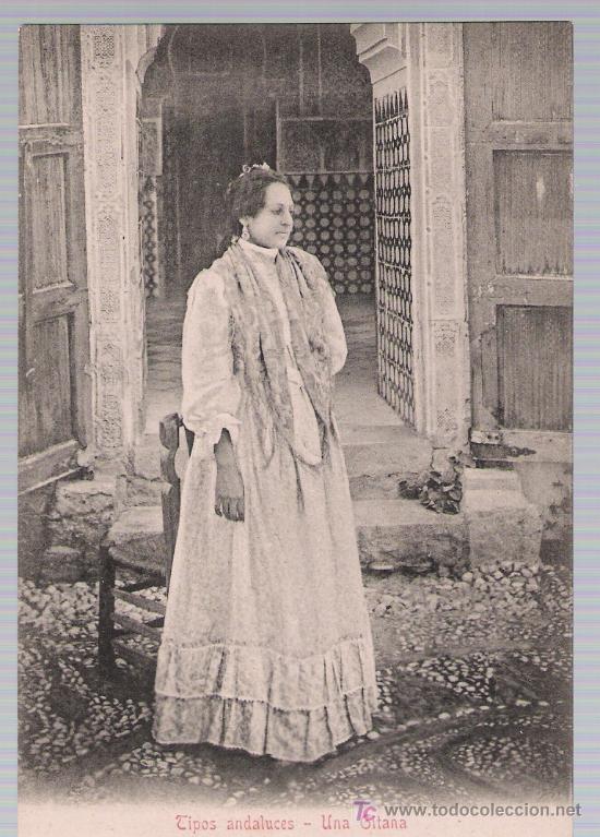 Postales: Tipos andaluces.- Una gitana. Stengel & Co., 1904. &iexcl;IMPECABLE! - Foto 1