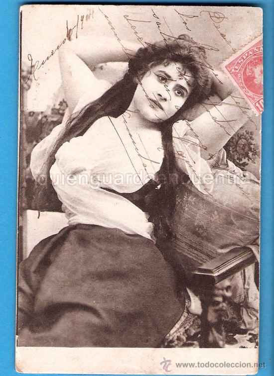 Cartoline: Postal galante rom&aacute;ntica antigua