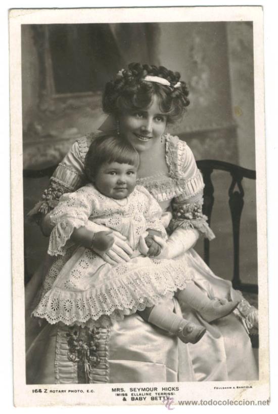 Cartoline: Actriz TERRISS, Ellaline_Rotary. 164 Z. And Baby Betty.  Photo Foulsham & Banfield