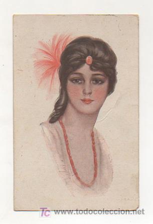 Postales: POSTAL ILUSTRADA. MUJER. - Foto 1
