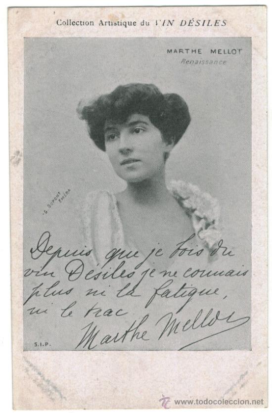 Postales: Actriz MELLOT, Marthe_Vin D&eacute;siles - Foto 1