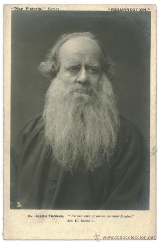 Cartoline: Actor THOMAS, Allen_Raphael Tuck Real Photograph (Play Pictorial). In Resurrection