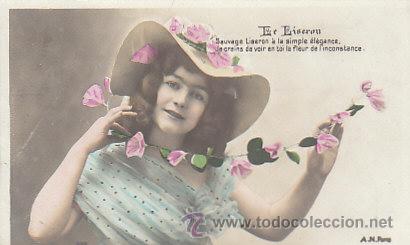 Postales: postal rom&aacute;ntica, circulada en 1908 - Foto 1