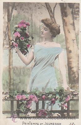 Cartoline: postal rom&aacute;ntica, circulada en 1904