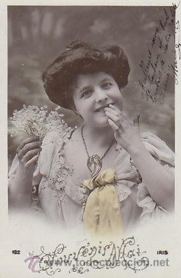 Postales: postal rom&aacute;ntica circulada en 1908 (ver dorso) - Foto 1