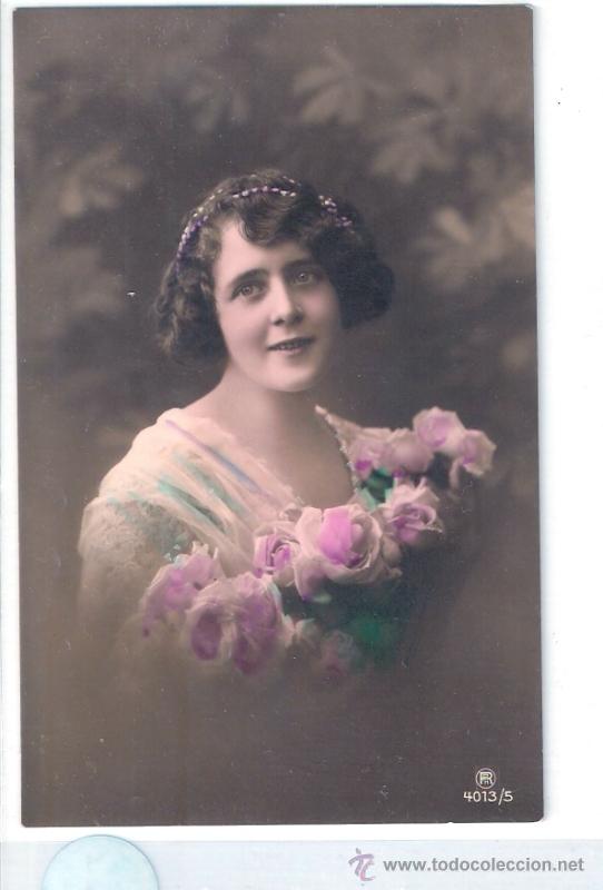 Postais: TARJETA POSTAL ANTIGUA DE MUJER. R.P.H. N&ordm;4013/5