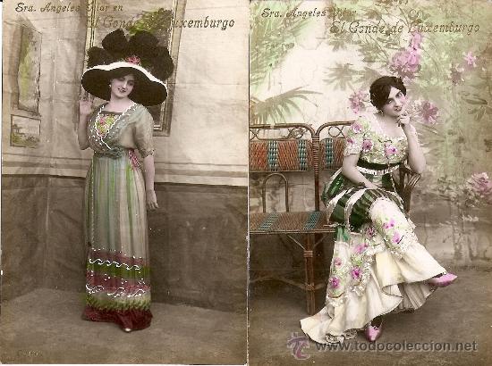 Postais: 2 MAGNIFICAS POSTALES DE LA SRA. ANGELES VILAR EN *EL CONDE DE LUXEMBURGO*