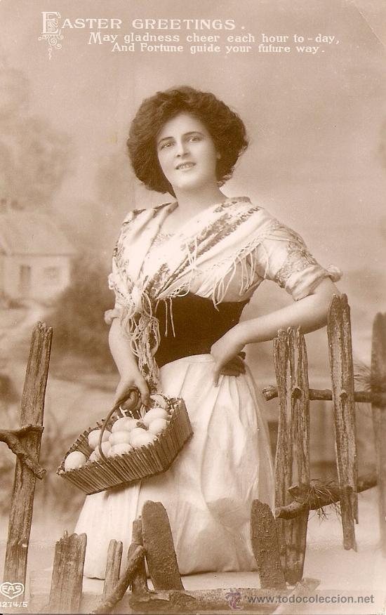 Postkarten: POSTAL INGLESA FELICITACION SEMANA SANTA (CIRCA 1910) *VER DORSO EN FOTO ADICIONAL*