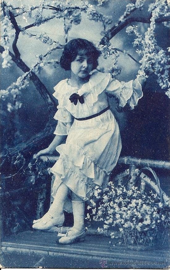Cartoline: ANTIGUA POSTAL ITALIANA SIN CIRCULAR-NI&Ntilde;A EN JARD&Iacute;N