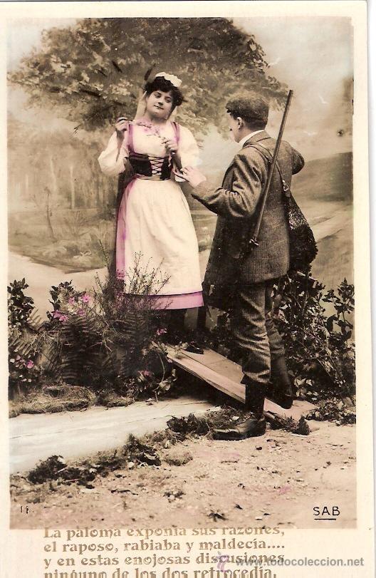 Postais: TARJETA POSTAL ANTIGUA DE GALANTES Y MUJERES. EDC. S.A.B.