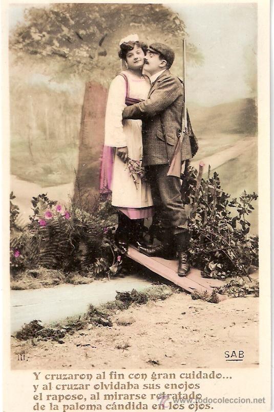 Postais: TARJETA POSTAL ANTIGUA DE GALANTES Y MUJERES. EDC. S.A.B.