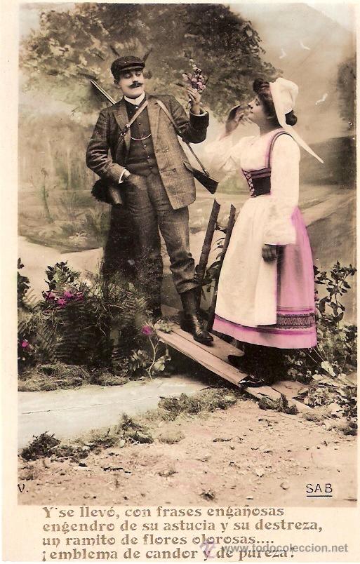Postais: TARJETA POSTAL ANTIGUA DE GALANTES Y MUJERES. EDC. S.A.B.