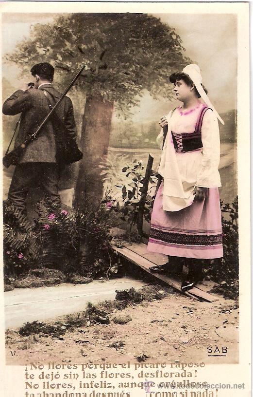Postais: TARJETA POSTAL ANTIGUA DE GALANTES Y MUJERES. EDC. S.A.B.