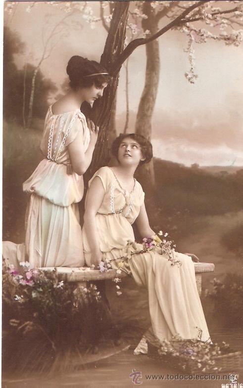 Postais: TARJETA POSTAL ANTIGUA DE GALANTES Y MUJERES. N&ordm; 4638/6 EDC. G.L.