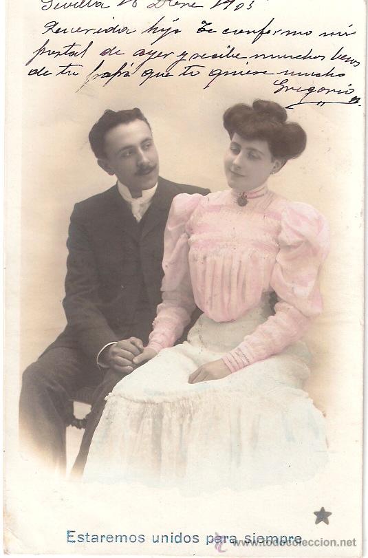 Postais: TARJETA POSTAL ANTIGUA DE GALANTES Y MUJERES. SERIE N&ordm; 900.