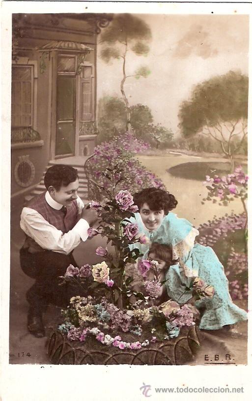 Postais: TARJETA POSTAL ANTIGUA DE GALANTES Y MUJERES. N&ordm; 6174. EDC. E.B.R.