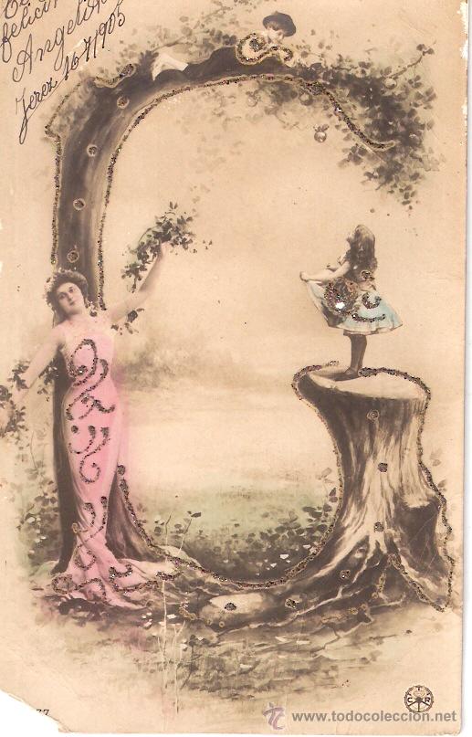 Postkarten: TARJETA POSTAL ANTIGUA DE GALANTES Y MUJERES. EDC. N.P.G.