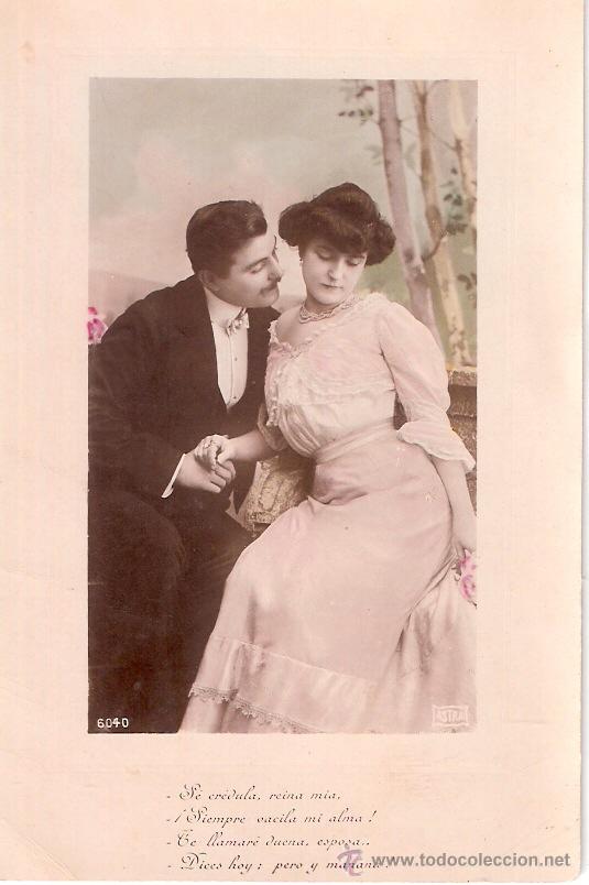 Cartoline: TARJETA POSTAL ANTIGUA DE GALANTES Y MUJERES. N&ordm; 6040. ASTRA.