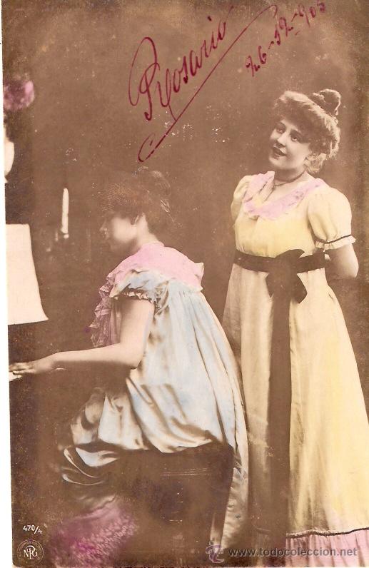 Cartoline: TARJETA POSTAL ANTIGUA DE GALANTES Y MUJERES. N&ordm; 470/4. N.P.G.