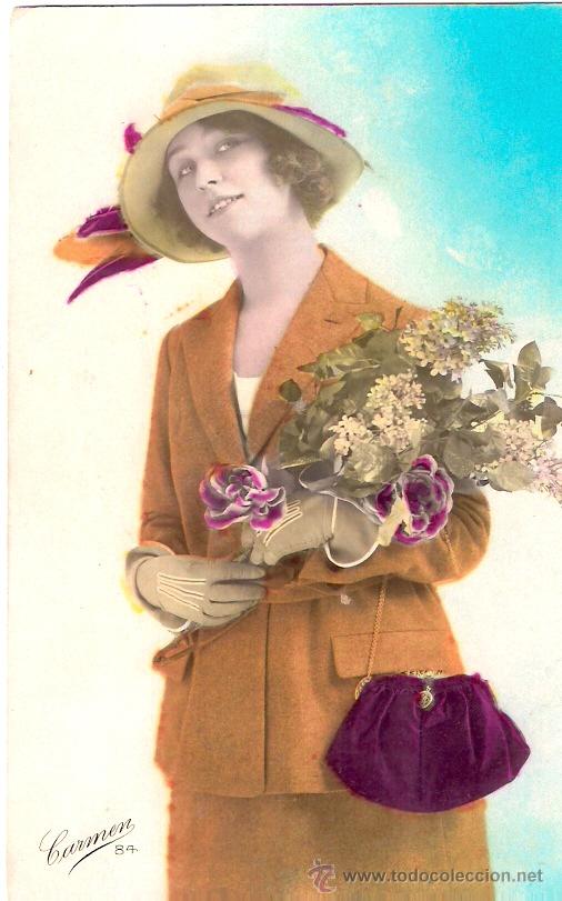 Postais: TARJETA POSTAL ANTIGUA DE GALANTES Y MUJERES. N&ordm; 84. CARMEN.