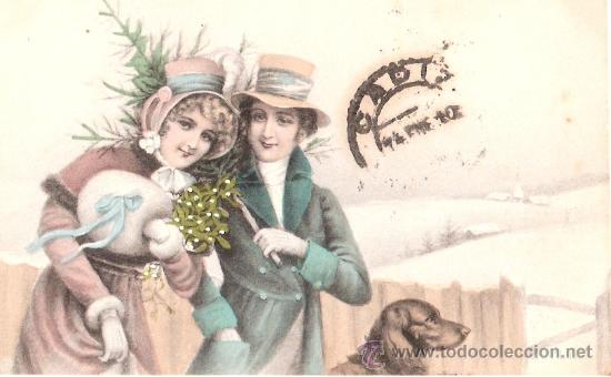 Cartoline: TARJETA POSTAL ANTIGUA DE PAREJA. N&ordm; 5002/A. V.K.,VIENNE.