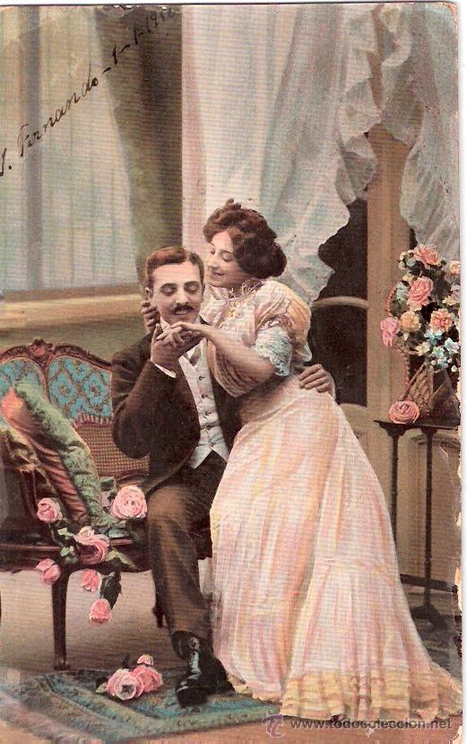 Postkarten: TARJETA POSTAL ANTIGUA DE PAREJA. SERIE 1101.