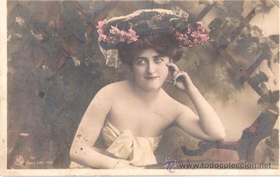 Postais: TARJETA POSTAL ANTIGUA DE MUJER. SERIE 284-4141. D.R.H.