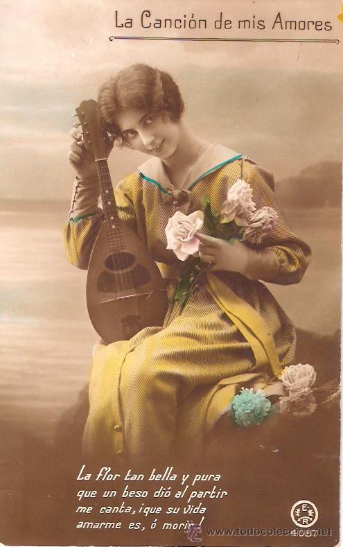 Cartoline: TARJETA POSTAL ANTIGUA DE MUJER. N&ordm; 4087. E.R.