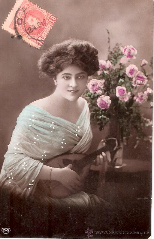 Cartoline: TARJETA POSTAL ANTIGUA DE MUJER. N&ordm; 1018. EAS.