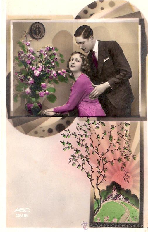 Cartoline: TARJETA POSTAL ANTIGUA DE PAREJAS. N&ordm; 2095.