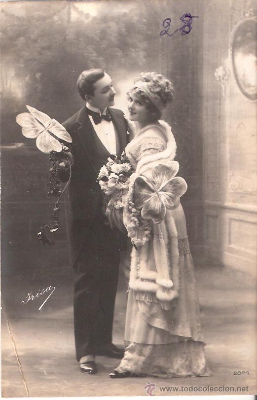 Cartoline: TARJETA POSTAL ANTIGUA DE PAREJAS. N&ordm; 2824.