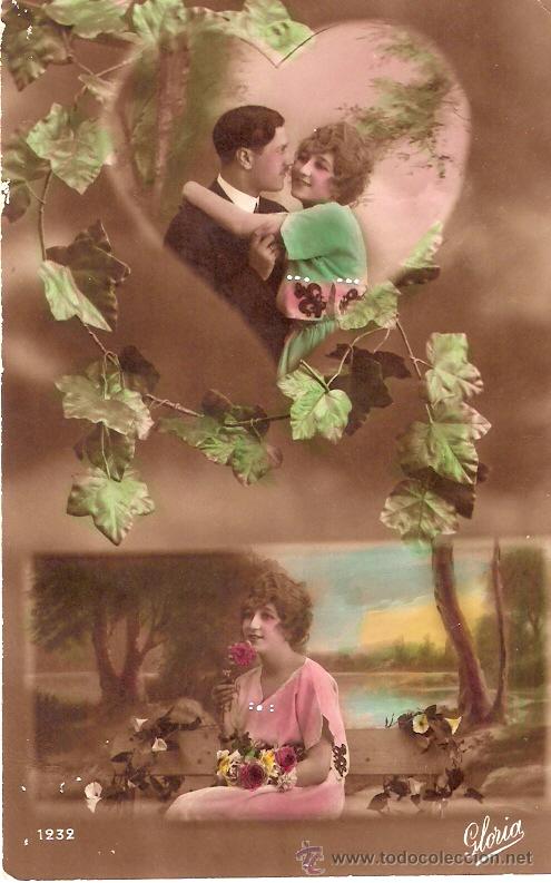 Cartoline: TARJETA POSTAL ANTIGUA DE PAREJAS. N&ordm; 1232.