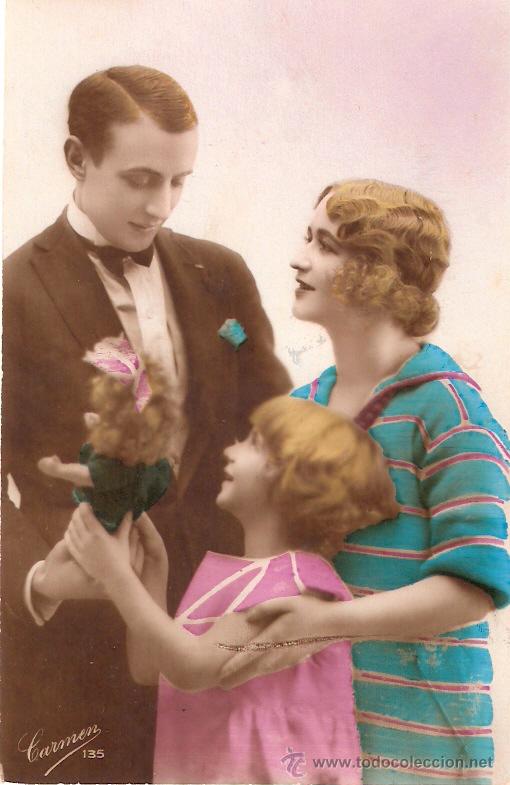 Cartoline: TARJETA POSTAL ANTIGUA DE PAREJAS. N&ordm; 135.