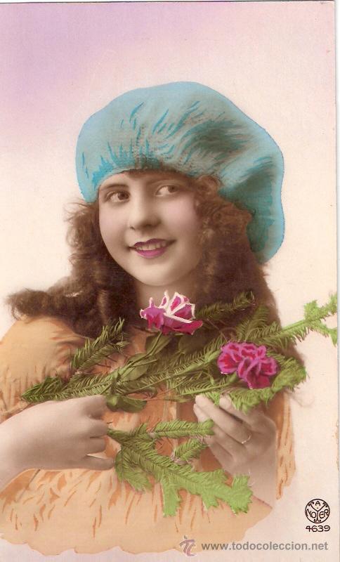 Cartoline: TARJETA POSTAL ANTIGUA DE MUJER. N&ordm; 4639.
