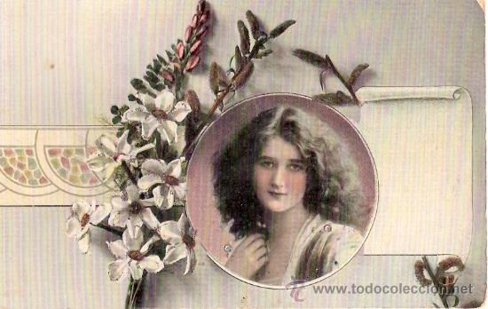 Cartoline: TARJETA POSTAL ANTIGUA DE MUJER. N&ordm; 4550.