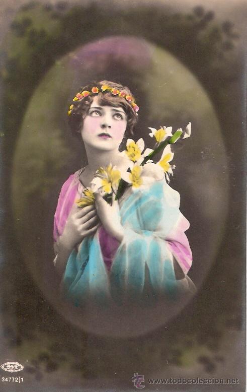 Cartoline: TARJETA POSTAL ANTIGUA DE MUJER. N&ordm; 34772/1.