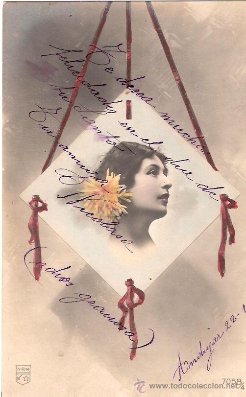 Postais: TARJETA POSTAL ANTIGUA DE MUJER. N&ordm; 7058/4.